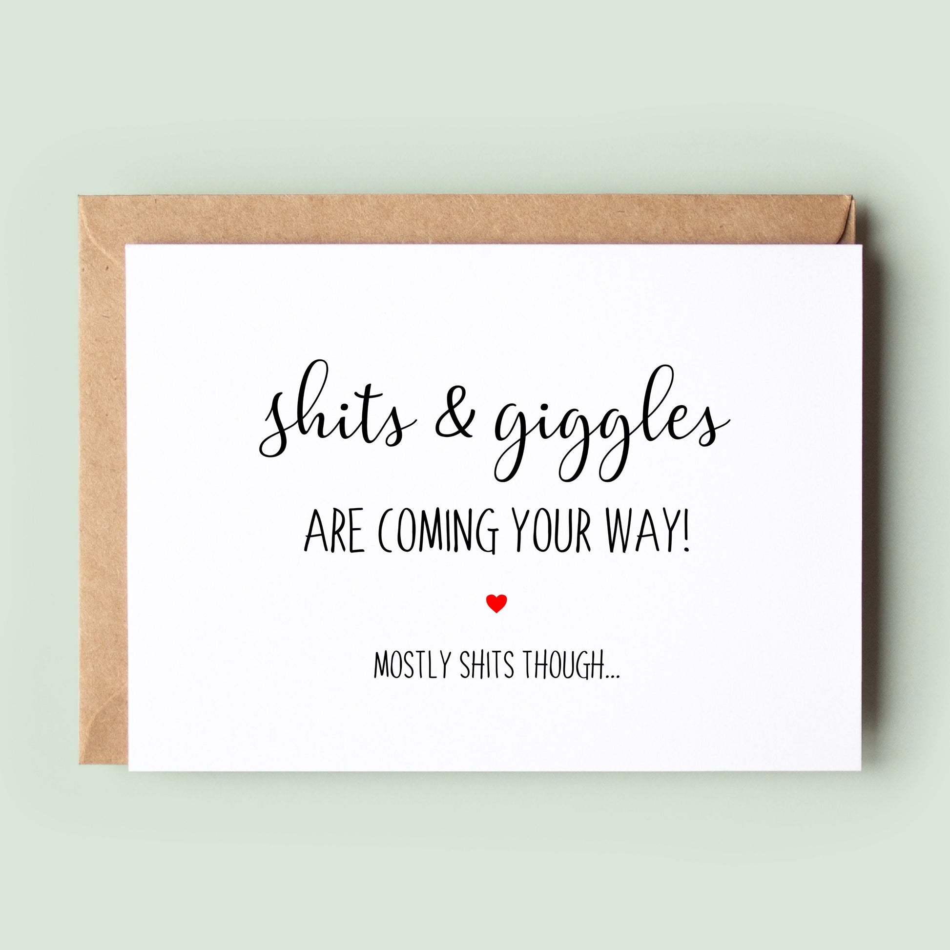 Shits & Giggles Card, Baby Card, Baby Shower Card, Card for New Mum, Card for New Baby, Hello Card, New Arrival Card, Pregnancy Card