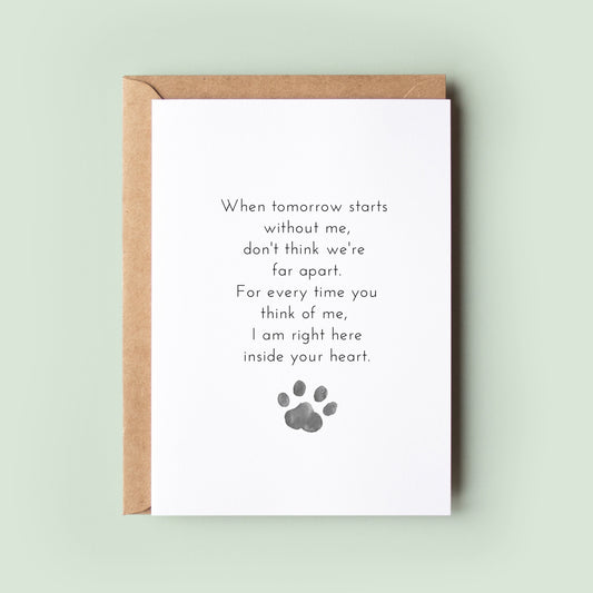 Pet Loss Sympathy Rainbow Bridge Greeting Card