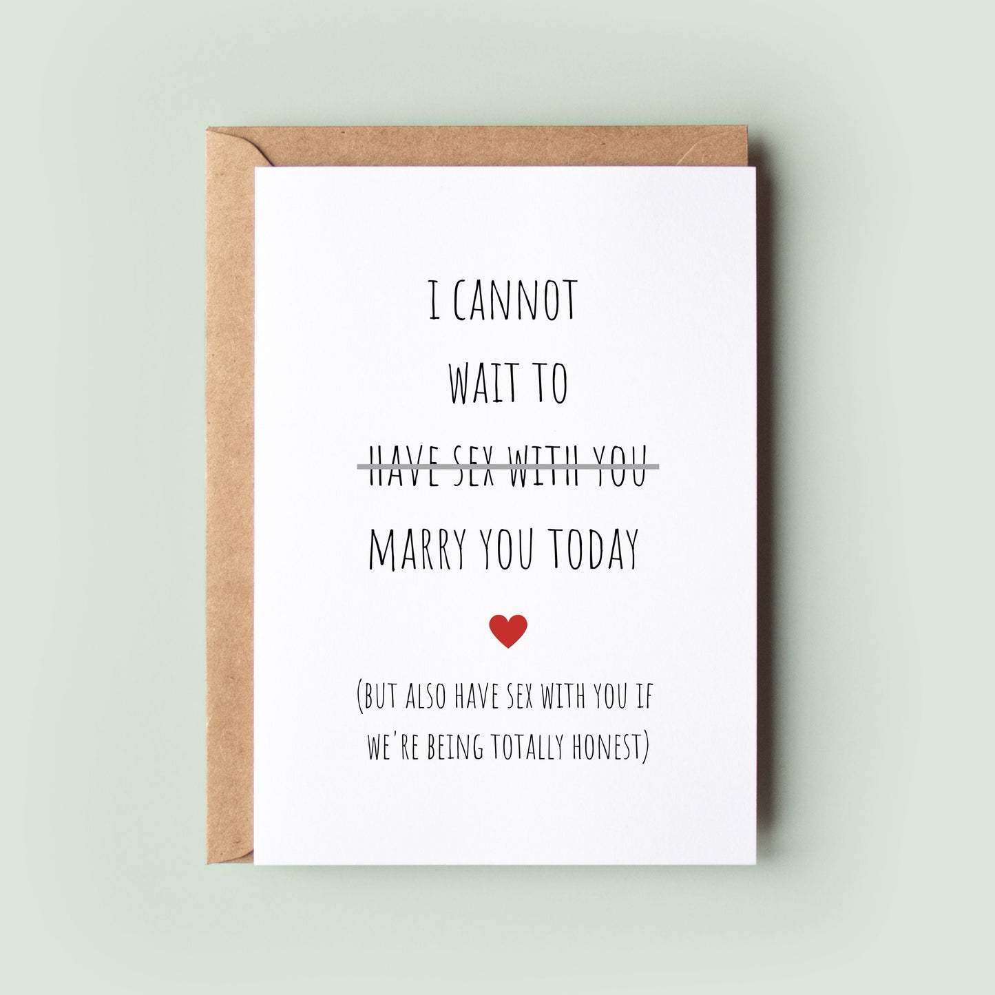 Rude Wedding Night Card for Bride or Groom