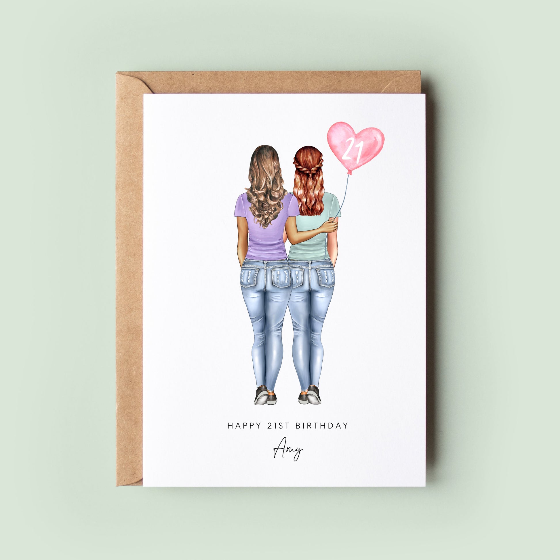 Personalised 18th Birthday Card - Perfect for Sister or Best Friend