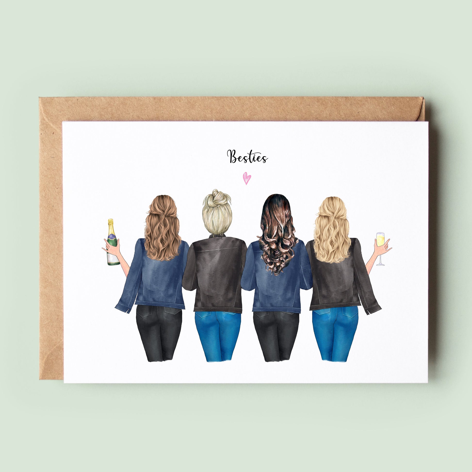 Personalised Best Friend Birthday Card for Mum, Sister, Best Friend or Auntie