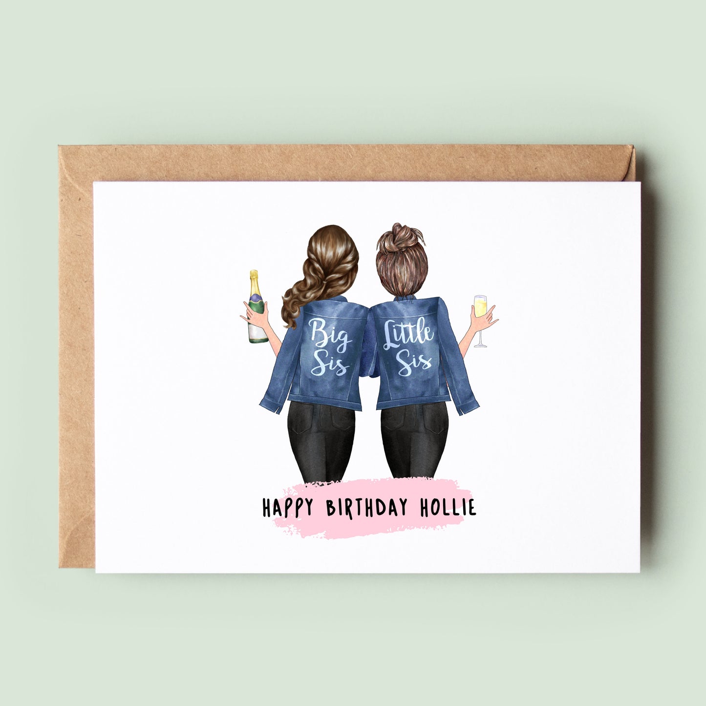 Personalised Sister Birthday Card, Personalized Sister Birthday Day Card, Happy Birthday Sister, Sister Birthday, Sister Greeting Card #215