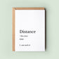 Long Distance Relationship Definition Card - #001