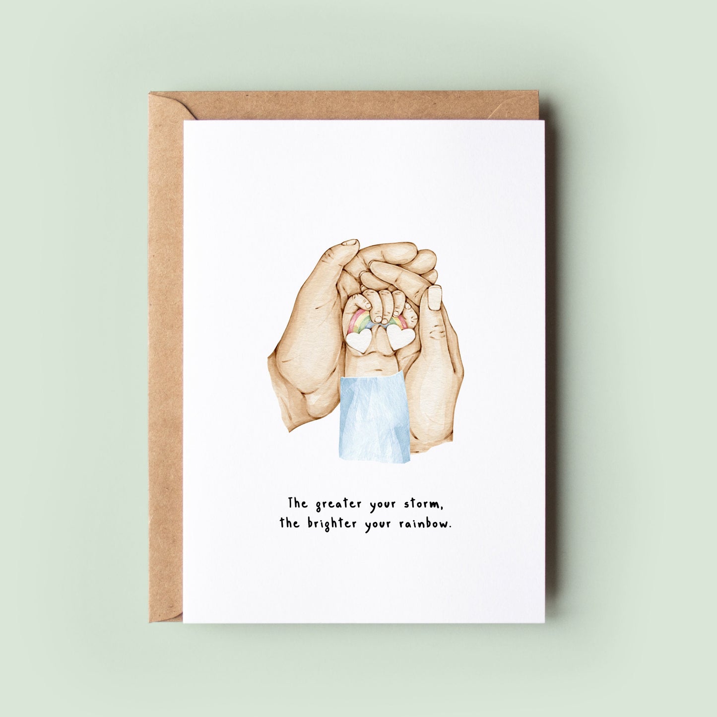 Rainbow Baby Card for New Parents, Rainbow Baby Card, Congratulations New Baby Card, Rainbow Baby Boy Card, Rainbow Baby Girl Greeting Card