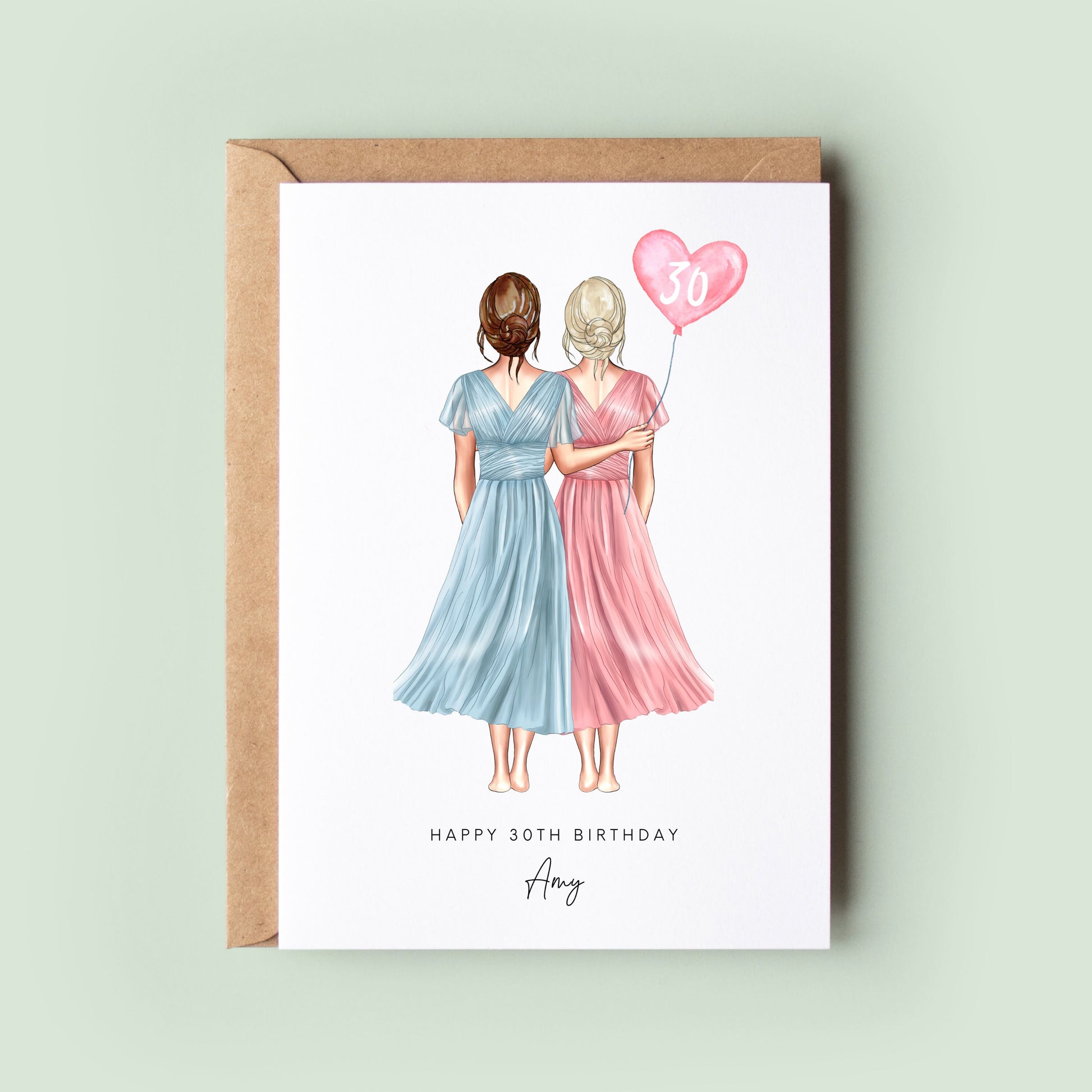 Personalised 18th Birthday Card for Sister or Best Friend