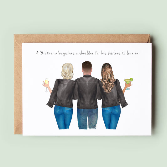 Personalised Brother Birthday Card, Big Brother Birthday Day Card, Little Brother, Happy Birthday Brother, Greeting Card #161