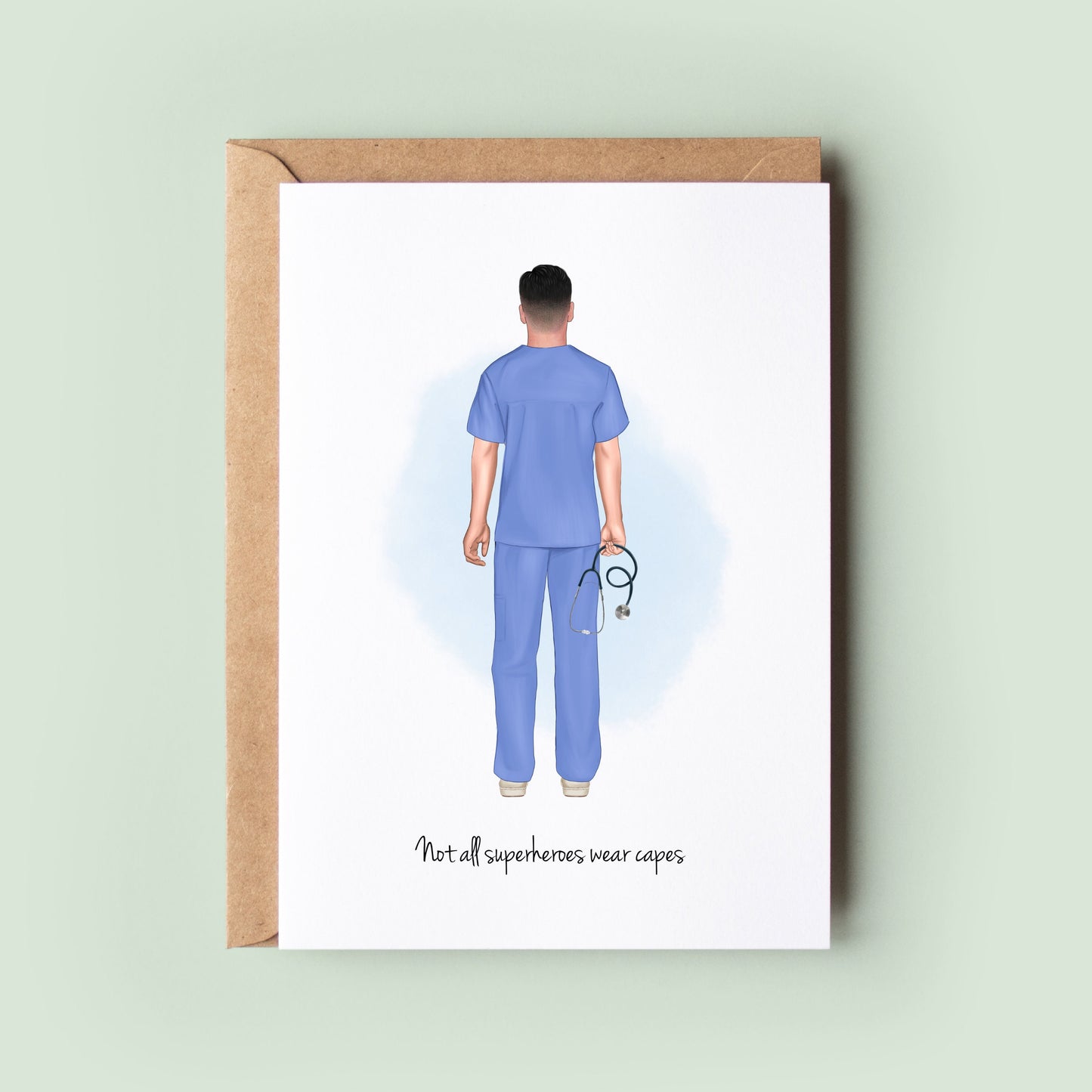 Personalised Doctor Male Nurse Thank You Card