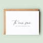 To our Son Wedding Day Card, Parents of the Groom Wedding Card, Wedding Party Thank You Card - #229