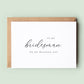 Wedding Card to Bridesman, Bridesman Card, Bridesman Thank You Card, Brides Man Thank You Card, Wedding Party Card, On My Wedding Day Card