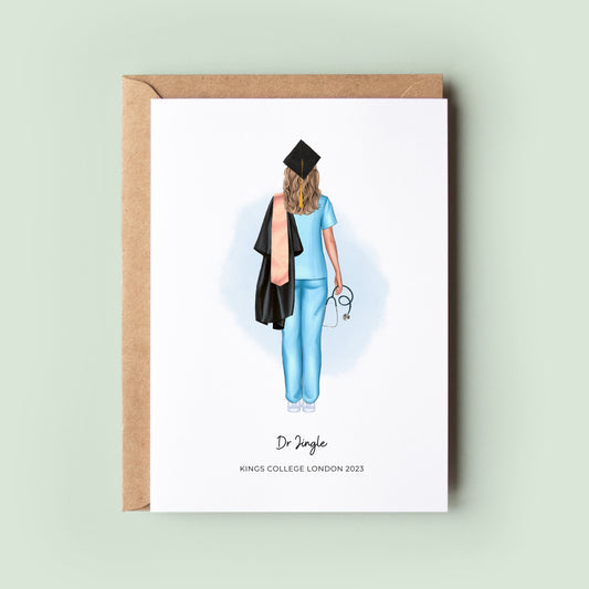 Personalised Nurse Graduation Card, Doctor, Graduation Gift, Vet Grad Card, Dentist Graduation, Best Friend Graduation, Daughter Graduation