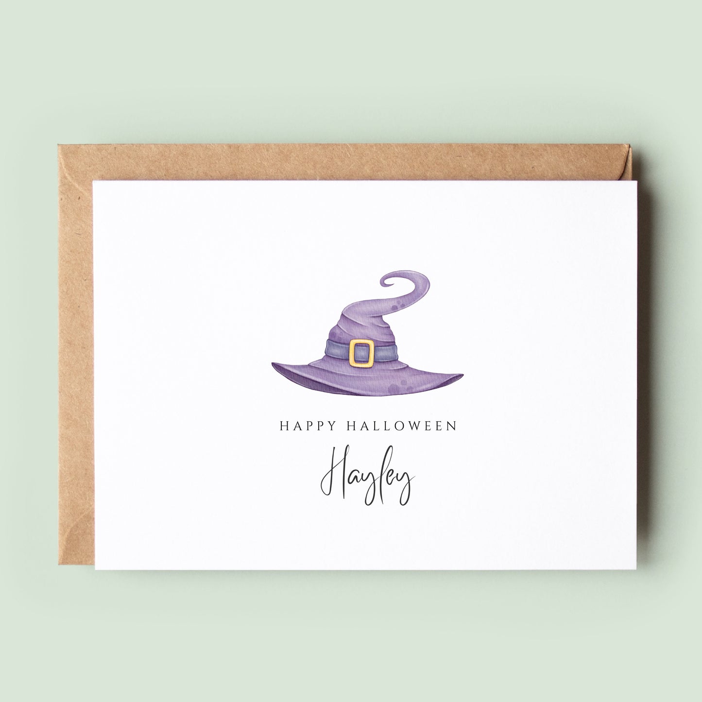 Cute Personalised Witch Halloween Card, Happy Halloween Card, Kids Halloween Card, Personalised Halloween Card, Halloween Greeting Card