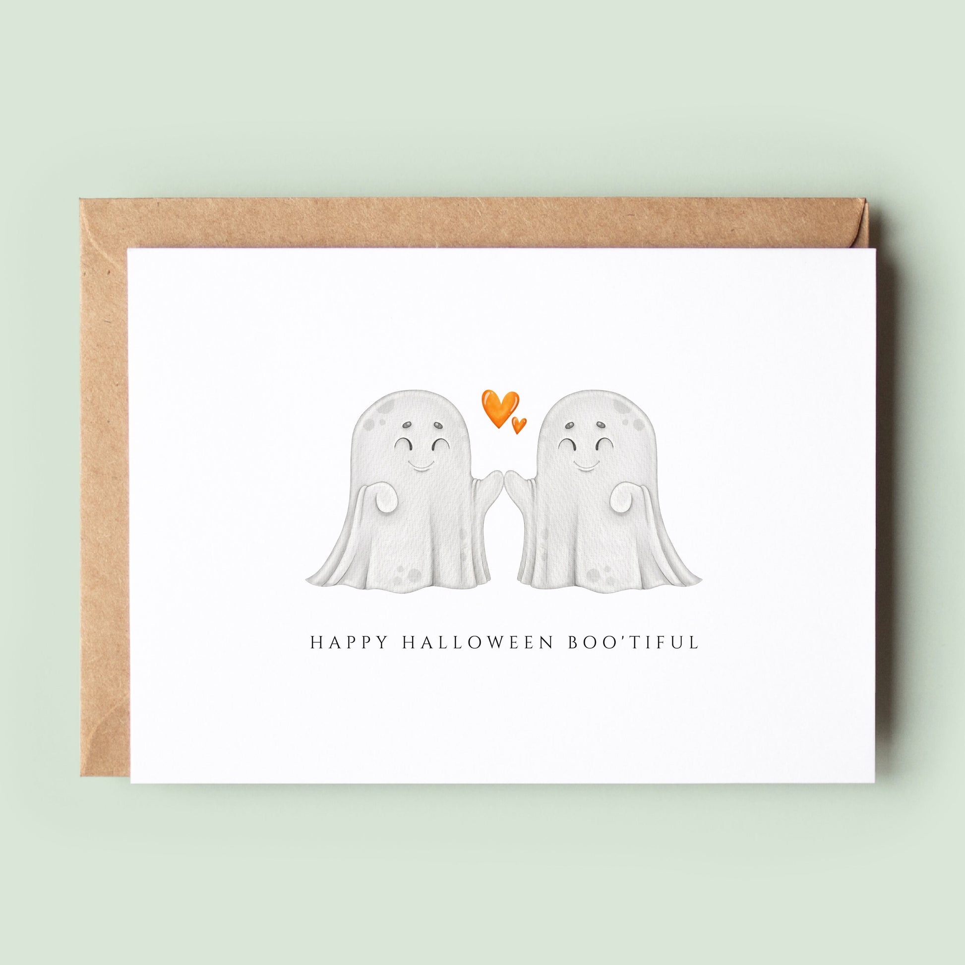 Ghost Halloween Card, Bootiful Halloween Card, Halloween Anniversary Card, Anniversary Card For Him, For Her, Happy Halloween Card