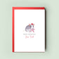 Enchanting Personalised Pet Rat Christmas Card, showcasing the lively spirit of the pet rat, a special festive sentiment for Rat Mum & Rat Dad.