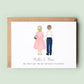 Personalised Brother & Sister Flower Girl & Page Boy Proposal Card by Ink and Fred, customised to match the children&#39;s appearance, perfect for a special wedding invitation.