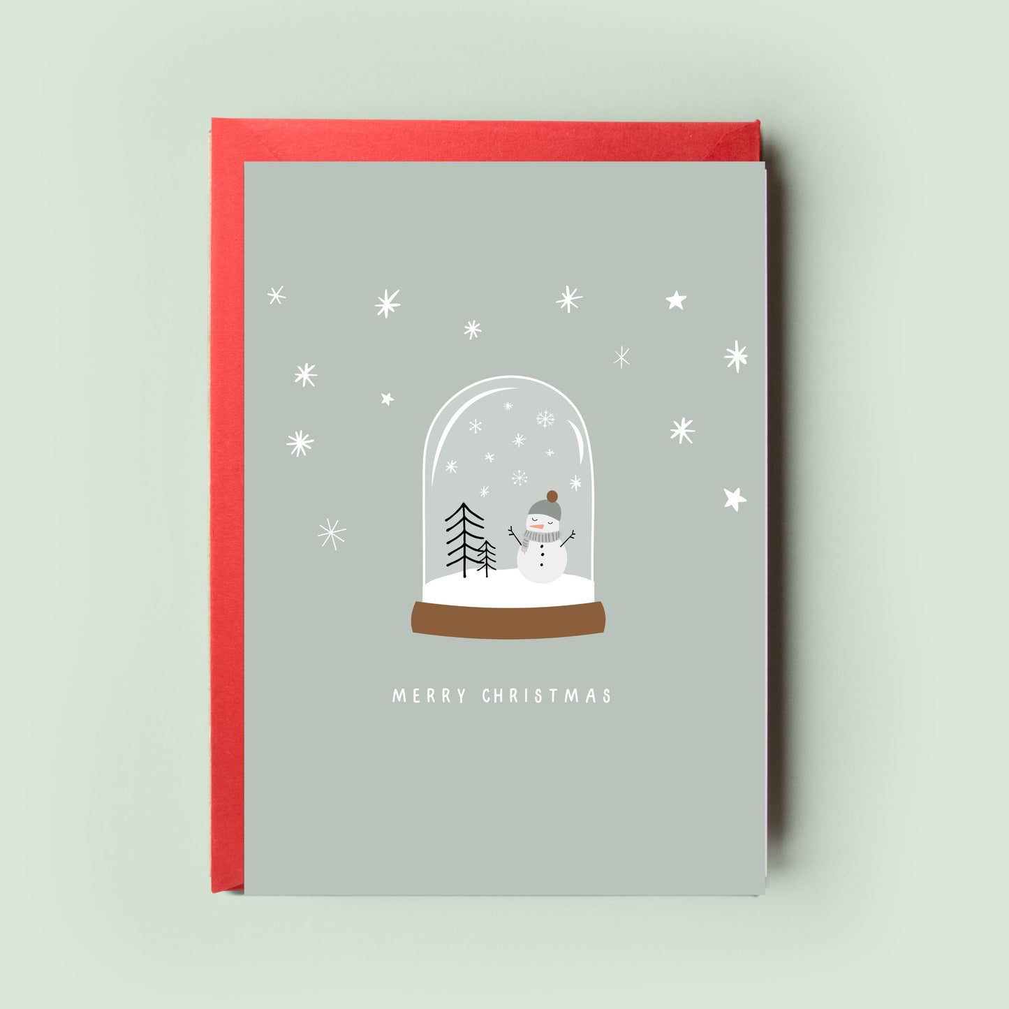 Beautiful Scandi Christmas Card, great as a Family Christmas Card, or individual Christmas Card for Her or Him, with distinctive Nordic design.