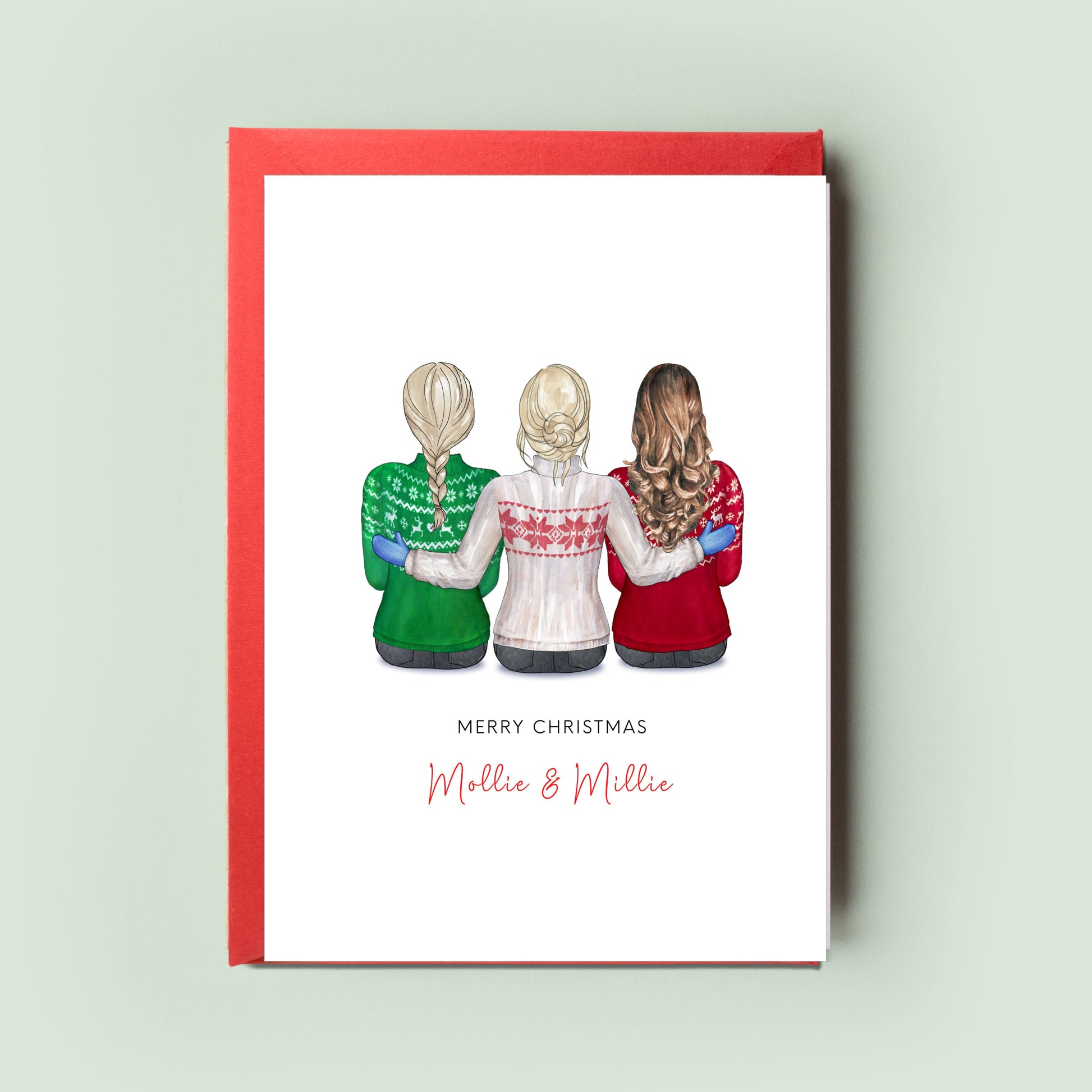 A heartwarming, customised Ink and Fred Christmas card celebrating the cherished women in our lives.