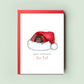 Enchanting Personalised Pet Rat Christmas Card, showcasing the lively spirit of the pet rat, a special festive sentiment for Rat Mum & Rat Dad.