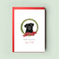 Pug Personalised Dog Christmas Card