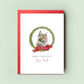 Maine Coon Cat Illustration Christmas Card