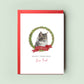 Norwegian Forest Cat Illustration Christmas Card