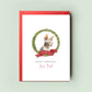 Sphynx Cat Illustration Christmas Card