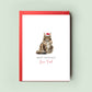 Maine Coon Cat Personalised Christmas Card from the Cat