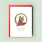 Bengal Cat Illustration Christmas Card