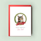 Tabby Cat Personalised Christmas Greeting Card