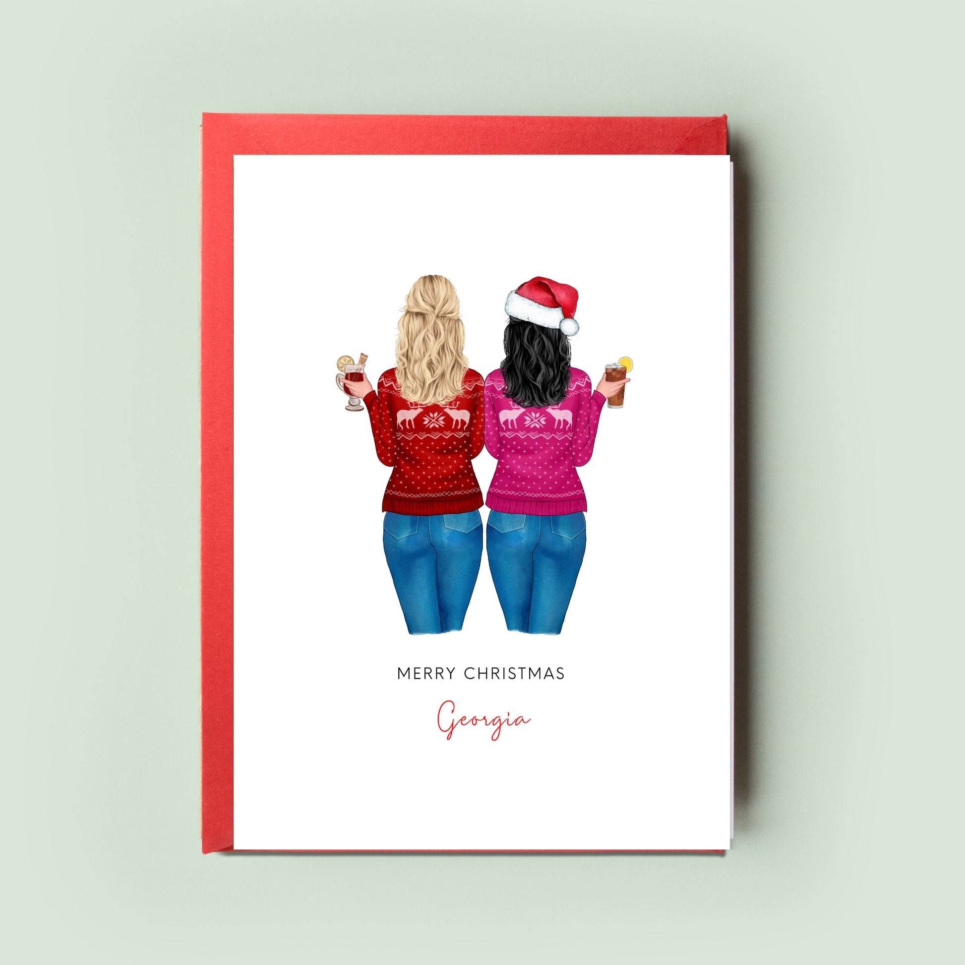 Personalised Best Friend Christmas Card - Bestie Christmas Card