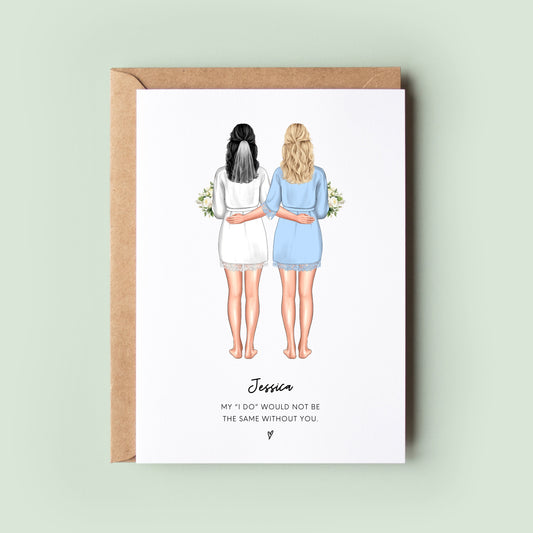 Personalised Bridesmaid Proposal Card or Bridesmaid Thank You Card