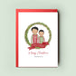 Unique personalised Grandad Christmas card featuring a &#39;Pops&#39; festive greeting, ideal for capturing first Christmas moments and New Year hopes.