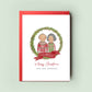 Beautiful personalised Christmas card for grandparents, honouring both Nan & Grandad with festive joy, capturing the essence of family moments during the holiday season.