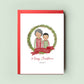 Custom designed Nanny Christmas card, perfect for celebrating Nan during the festive season, capturing family emotions and warm New Year wishes.