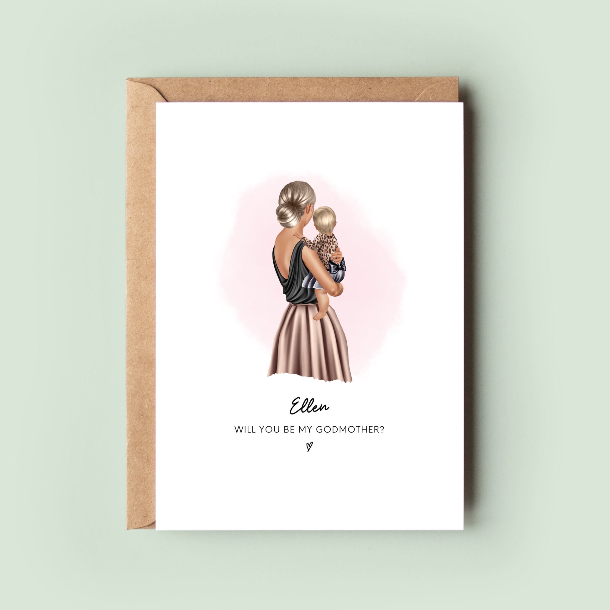 Customisable Godmother Card in 5x7 Size