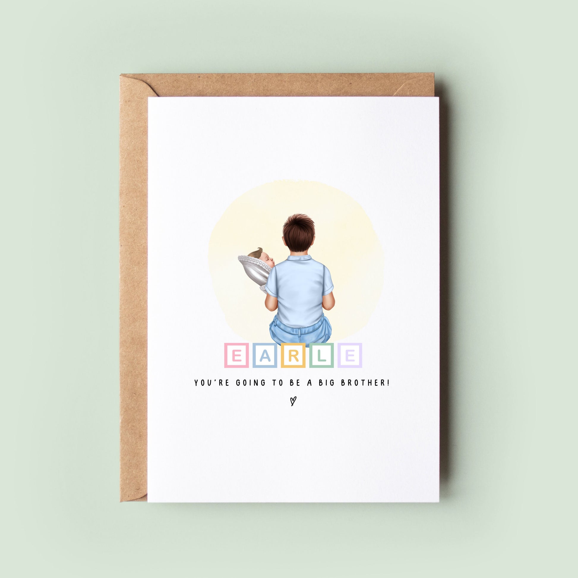 Personalised You're Going To Be A Big Brother Card, Big Brother Baby Announcement Card, Big Brother Pregnancy Card, Baby Card, Baby Reveal