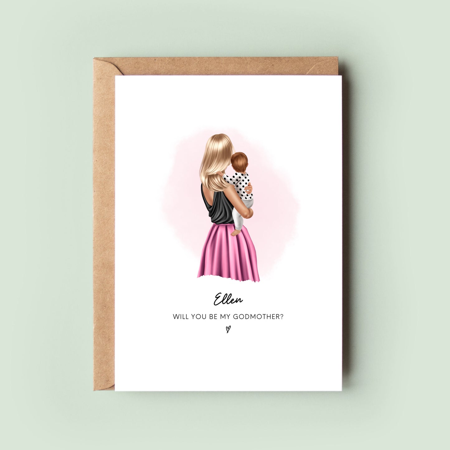 Eco-Friendly Keepsake Godmother Card