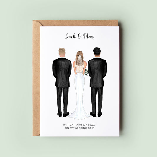 Will You Walk Me Down the Aisle Card, Brother Wedding Card, Step Dad Wedding Card, Wedding Proposal Card, Brothers Wedding Card, Daddy Card