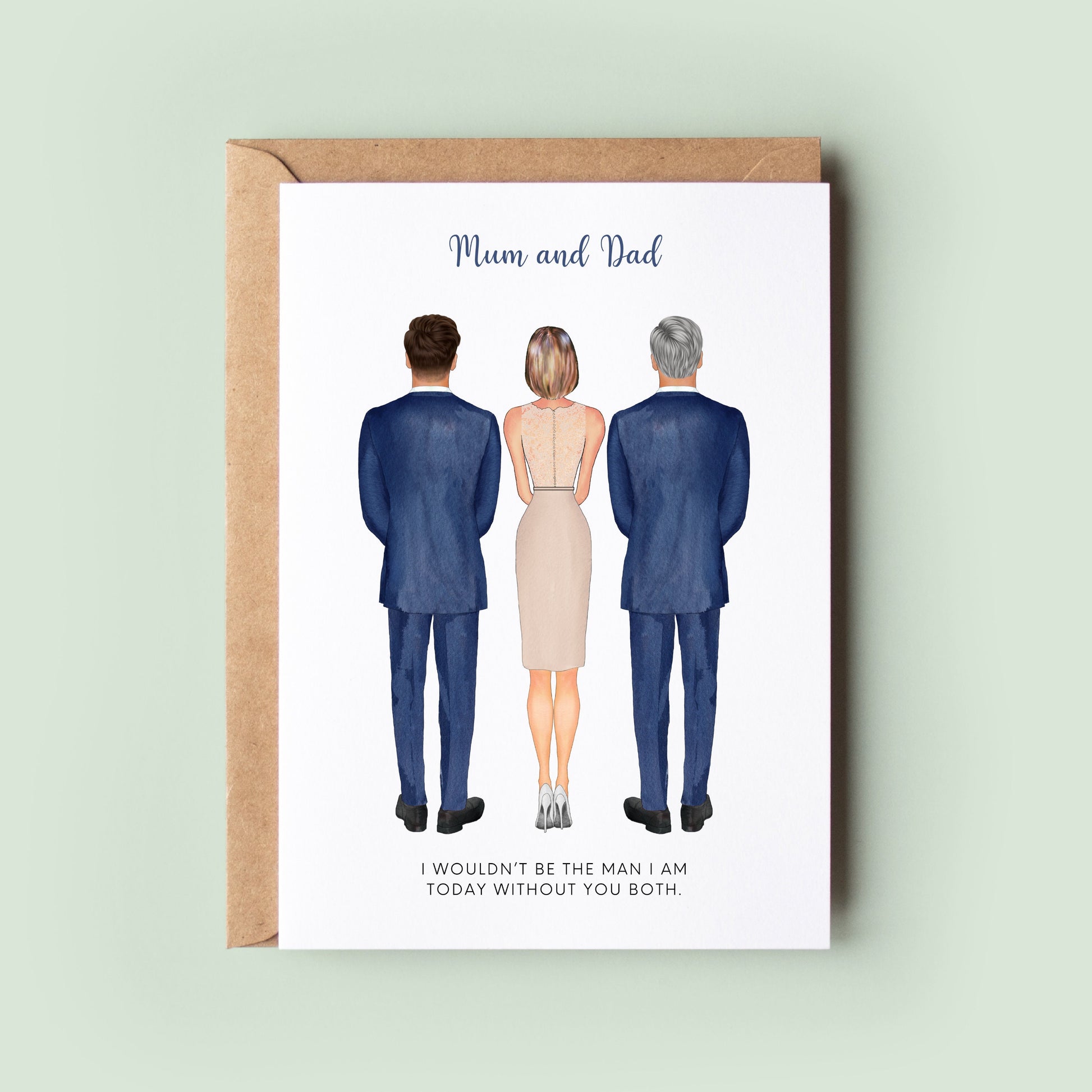 Personalised Parents Wedding Card, Mum & Dad, Mother of the Groom, Father of the Groom, Mum Card, Dad Card, In Laws Card, Parents Card #219