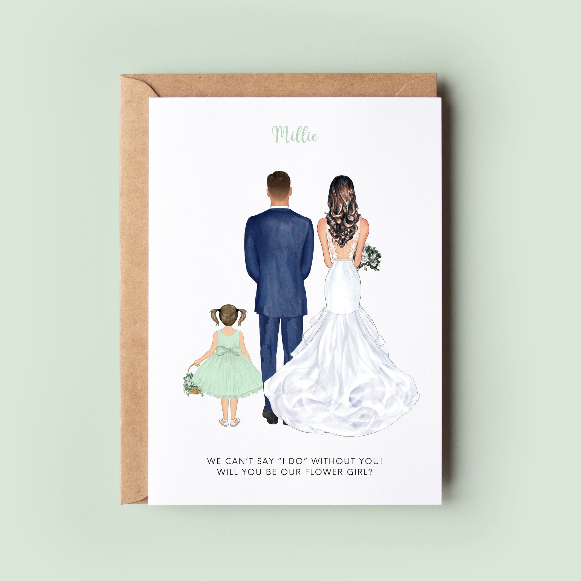 Personalised Will You Be Our Flower Girl Card, Wedding Proposal Card, Card For Flower Girl, Flower Girl Proposal Card, Mini Bridesmaid Card