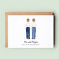 Personalised Twins Will You Be Our Page Boys Card, Brothers Page Boy Proposal Card, Personalised Page Boy Card, Will You Be My Page Boy Card