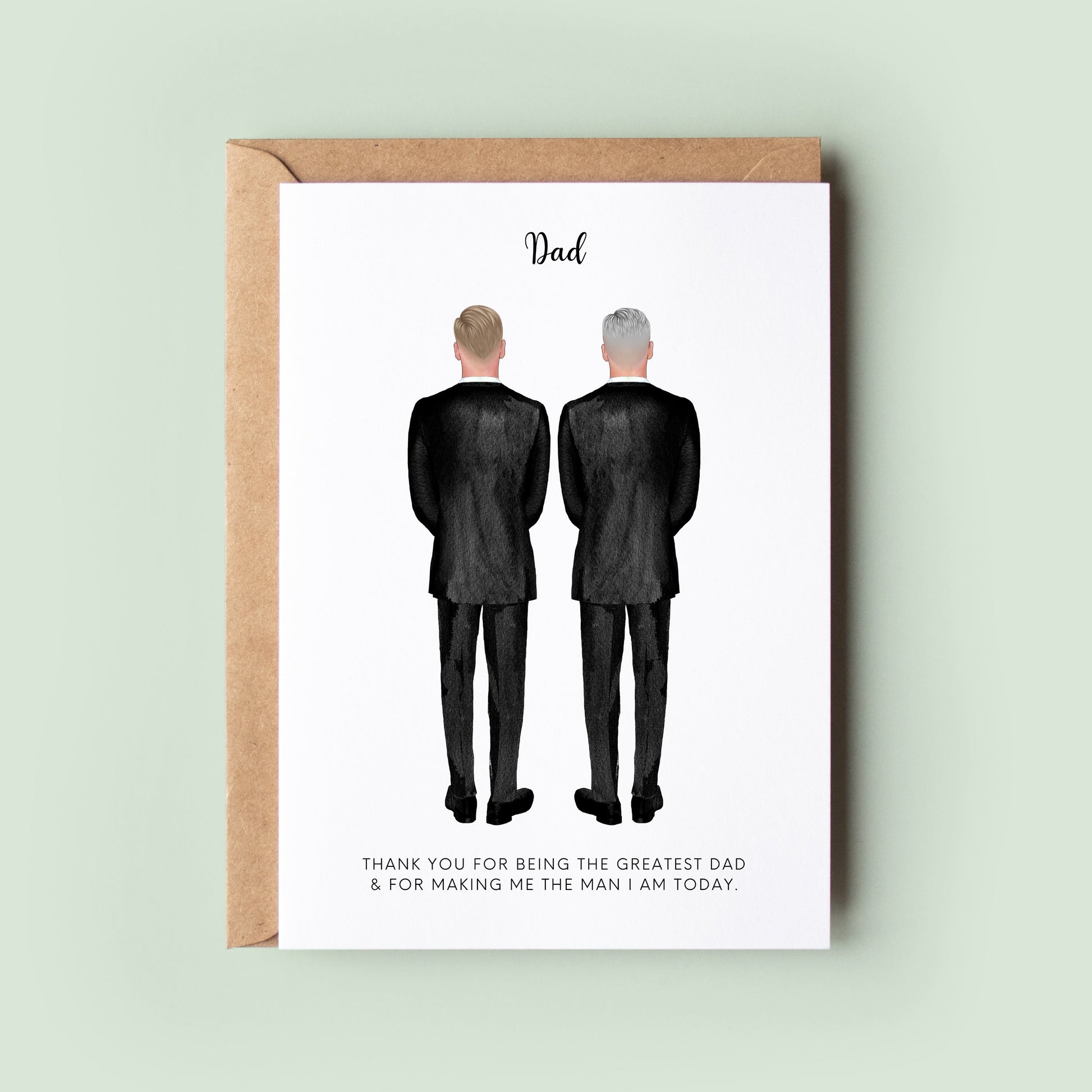 Personalised Father of the Groom Wedding Day Card, To my Dad on my Wedding Day, Dad Wedding Thank You Card, Father and Son Wedding Card