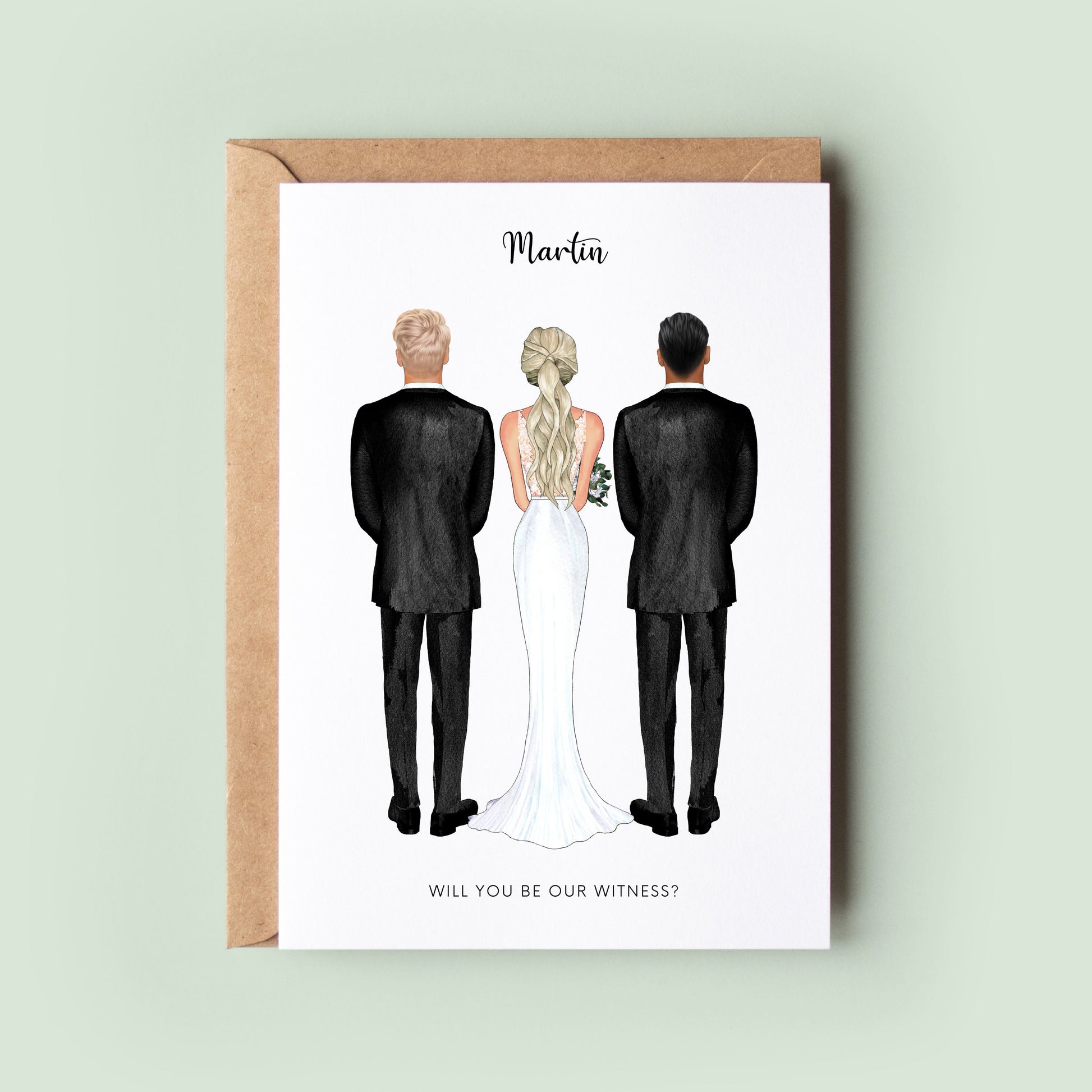 Personalised Will You Be Our Witness Wedding Card, Wedding Request Card, Personalised Wedding Witness Card, Witness Wedding Card, Witness