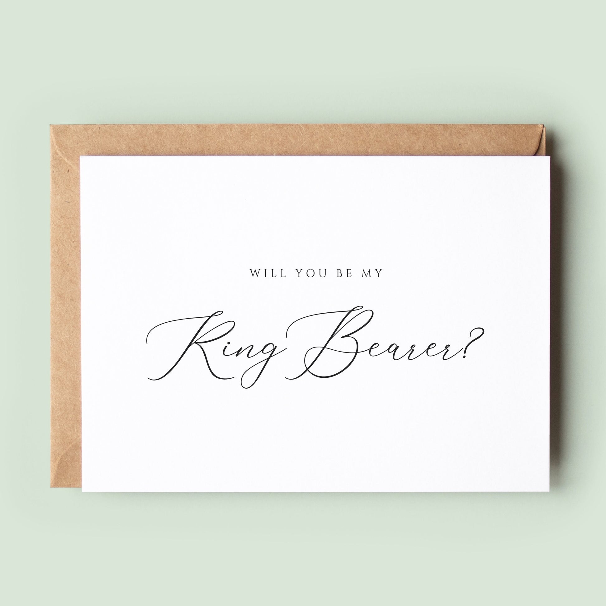 Classic Will You Be My Ring Bearer Proposal Card