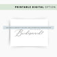 Classic Will You Be My Bridesmaid Card - Bridesmaid Proposal