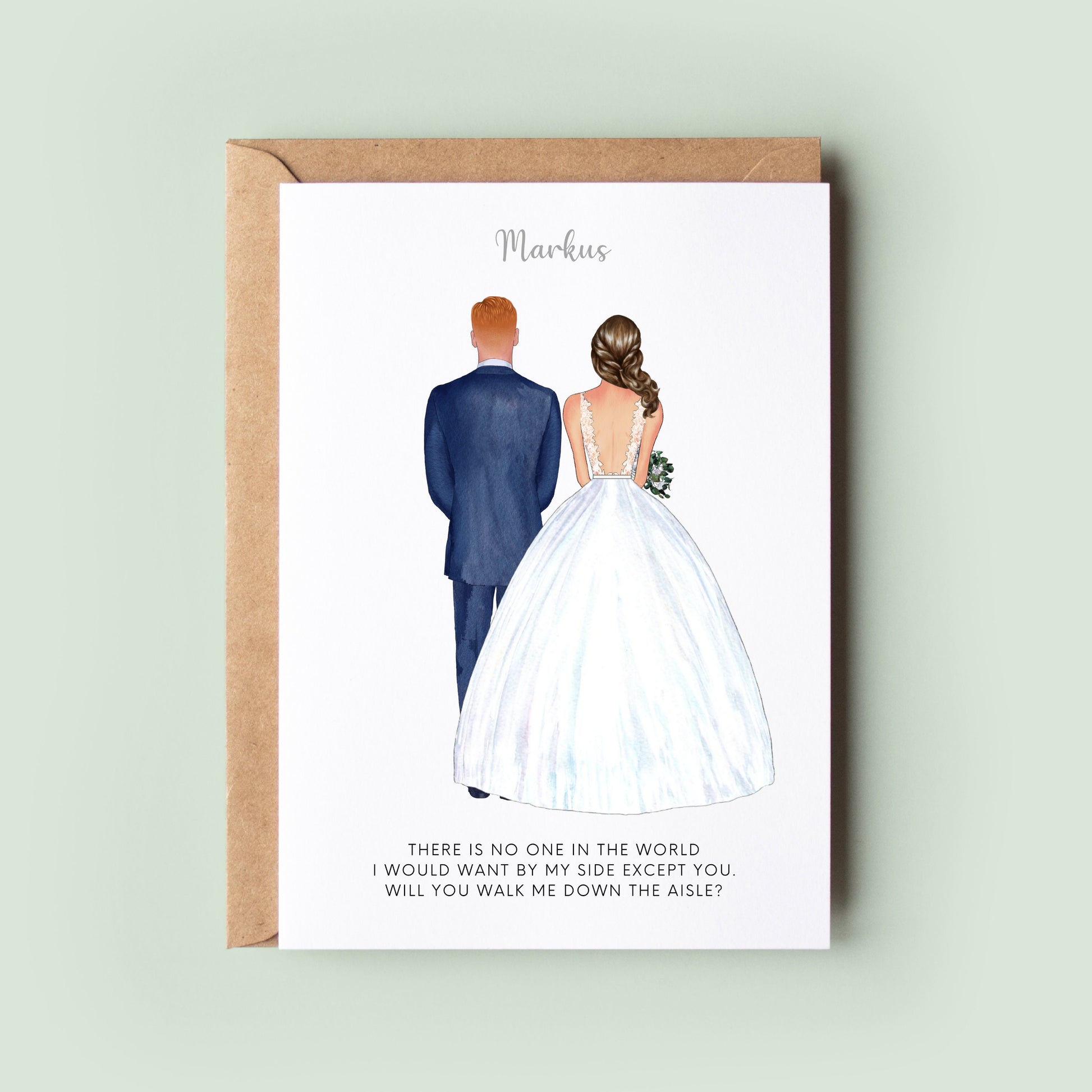 Will You Walk Me Down the Aisle Card, Brother Wedding Card, Step Dad Wedding Card, Wedding Proposal Card, Dad & Daughter Wedding Card, Uncle