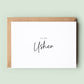 To My Usher Thank You Card, Wedding Usher Card, Card For Usher, Wedding Greeting Card, Thank You Greeting Card, Wedding Party Cards