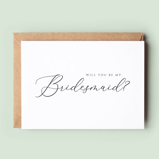 Classic Will You Be My Bridesmaid Card - Bridesmaid Proposal