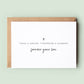 Wedding Card to Dad, Wedding Card to Mum, Father of the Groom Card, Mother of the Groom Card, Forever Your Son- #404