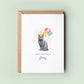 Blue Russian Cat Birthday Card from the Pet Cat for Cat Dad or Cat Mum