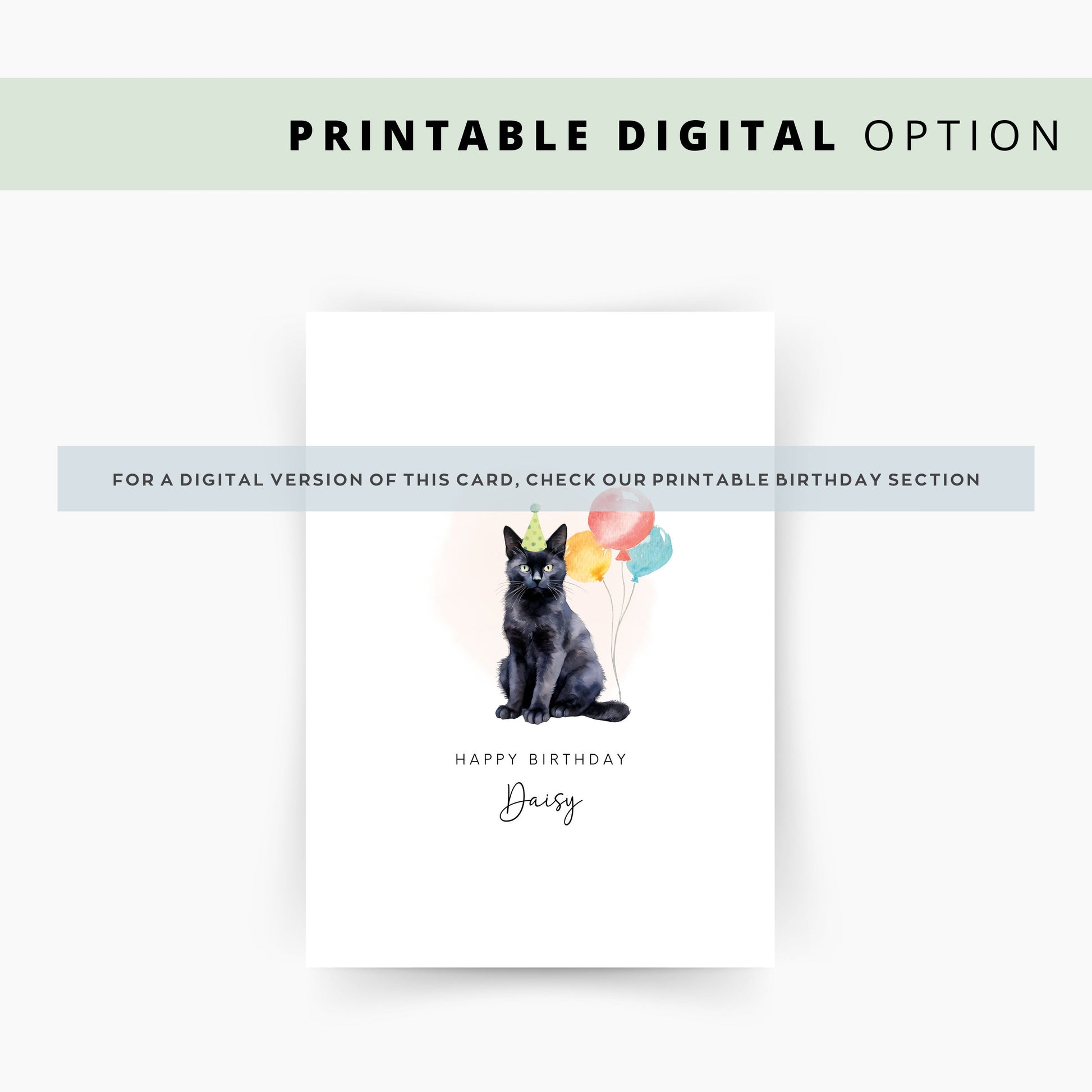 Bombay Cat Birthday Card from the Pet Cat for Cat Dad or Cat Mum